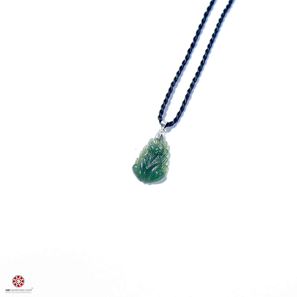 Mặt dây Cửu Vỹ Hồ Ly Ngọc Bích (Nephrite)